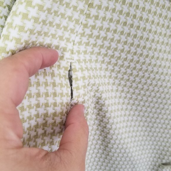 NWOT Larry levine long blazer coat 3/4 sleeve geomatical green size 14 (229) - Picture 9 of 13